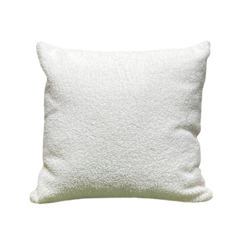 White Plush Cushion Cover Ultra Soft Housse De Coussin Sofa Throw Pillow Cover Comfortable Living Room Home Decoration
