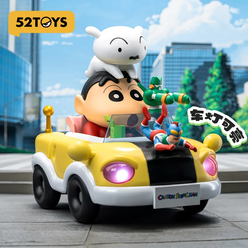 Genuine 52toys Crayon Shin-Chan Limited Edition Dynamic Car Anime Figures Trendy Toys Dolls Model Ornaments Collectible Toy Gift