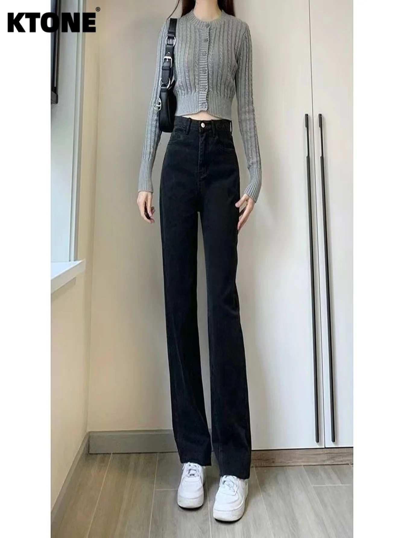 

Men's Slim Tight Black Jeans Y2k Clothes Drip Style For Man Casual Pants No accessories or belts included