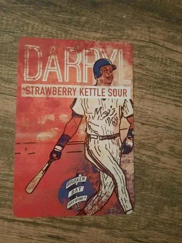 Broken Bat Brewery Darryl Strawberry Kettle Sour  Metal Wall Sign