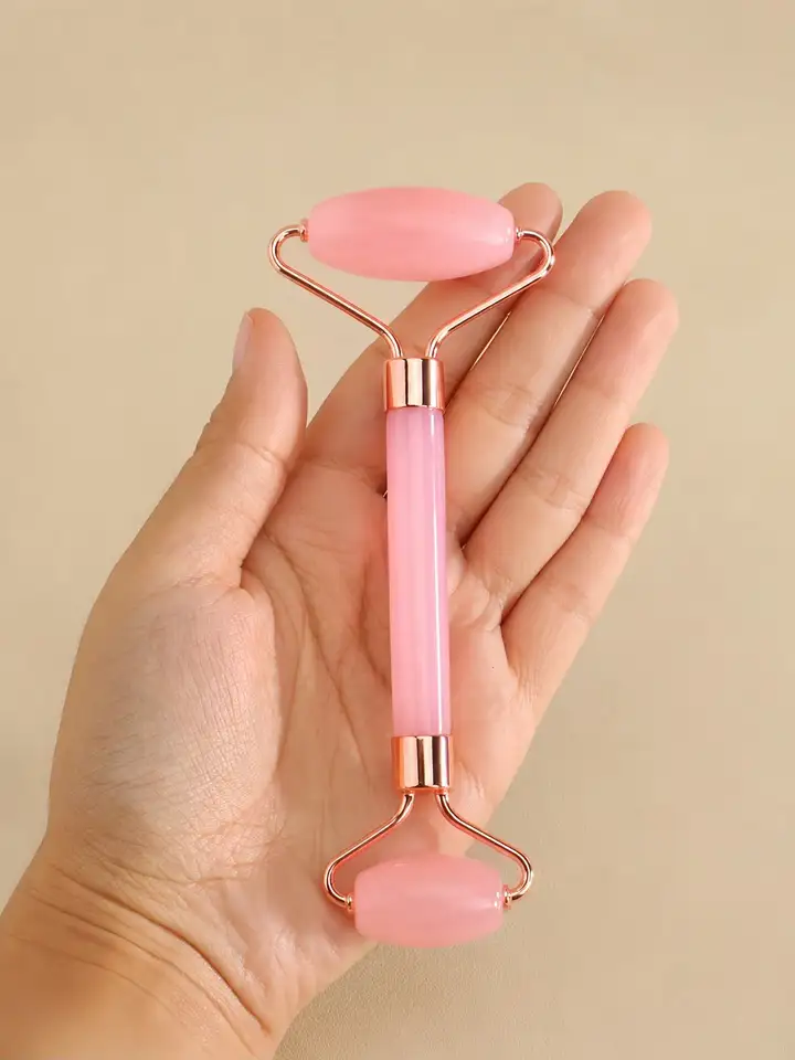 Face Beauty Massage Tools Pink Roller and Scraper
