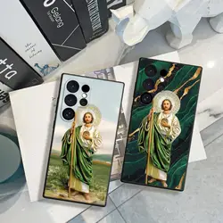 San Judas Tadeo Phone Case For Samsung Galaxy S24 23 21 S20 Ultra Plus S24 22Plus A15 25 35 A54 A55 M15 M35 55 Covers