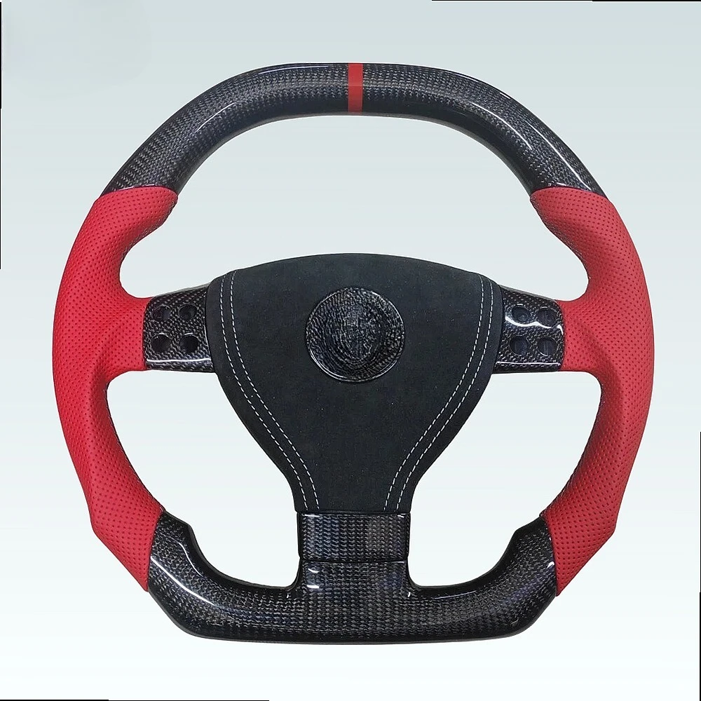 D-Shaped Steering Wheel fo GTI MK7 MK8 Red  Racing