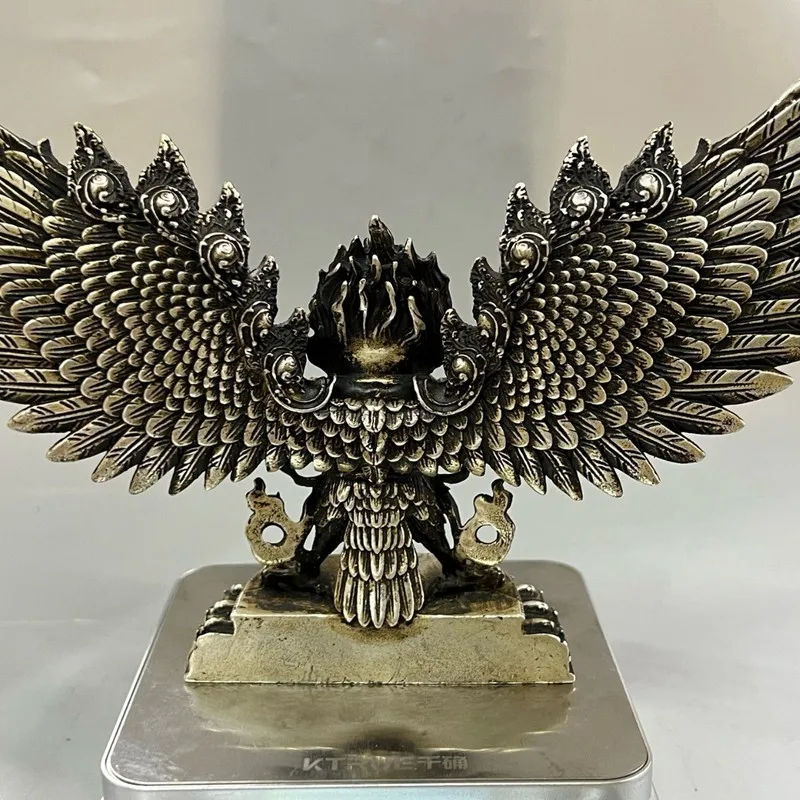 Antique-style distressed Garuda figurine, Tibetan Tantric guardian bird, decorative craft