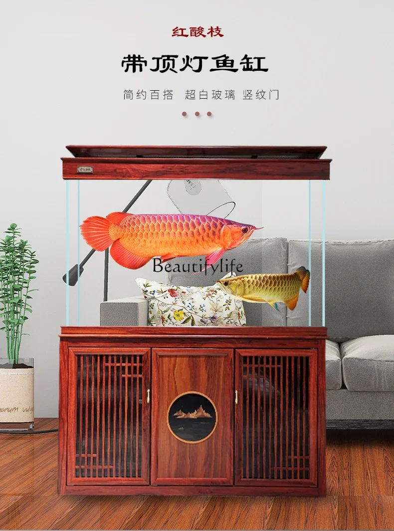 

yj9 Living Room Floor Super White Glass 2 M Screen Bottom Filter Dragon Fish Tank Change Water Mute 3 M