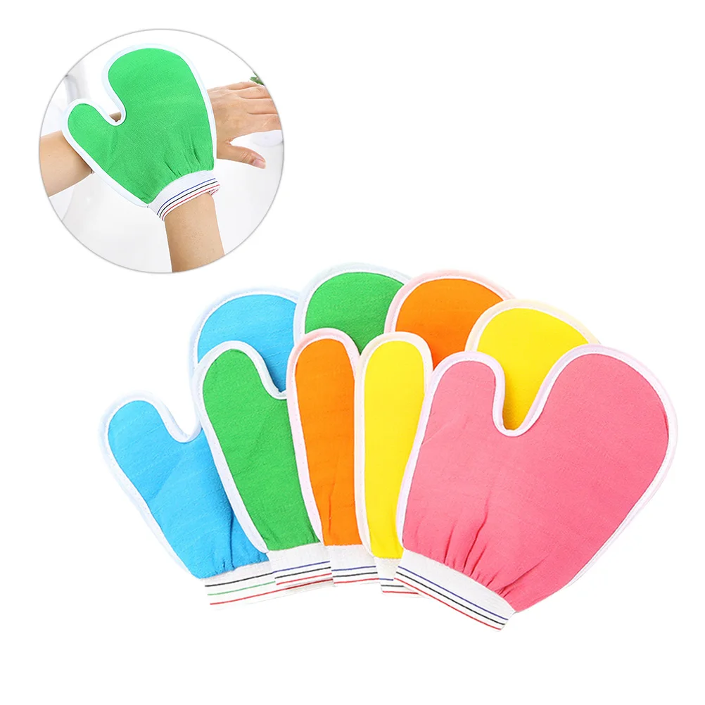 

5pcs Exfoliating For Body Scrubbing Bathing Shower Textured Mitts Cleansing Tools Bath Mitts Foam Bath