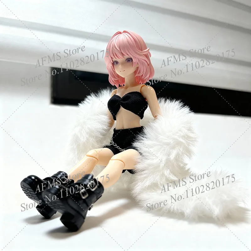 1/12 스케일 수집용 피규어 숄 플러시 스카프 애니메이션 모빌 슈트 소녀 액세서리 6인치 여성 군인 액션 피규어 바디용