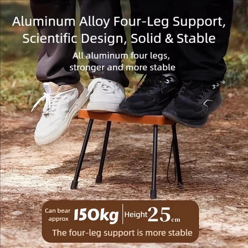 2026 Outdoor Camping Folding Pony Stool Ultra Light Aluminum Alloy Portable Fishing Bench Travel Chair