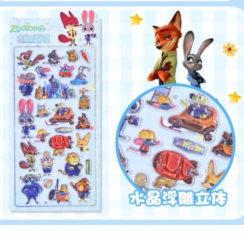 Disney Zootopia Judy Hopps Three Dimensional Crystal Bubble Stickers Diy Phone Case Notebook Refrigerator Decoration Girl Gift