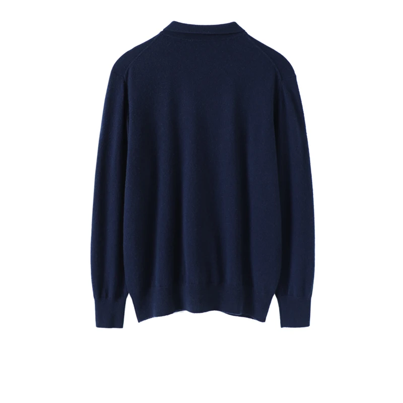 Design Fashion Sweater Winter Warm Luxury 100% Cashmere Men Cardigan Smart Casual Business Single Breasted Turn-down Collar