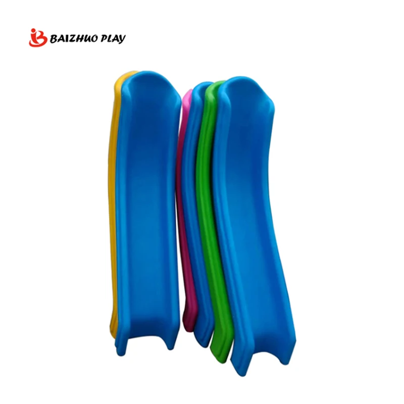 Good Quality Playground Plastic Double Slide Parts Great Materials Accessories Children Amusement Park Kindgarten For Sale