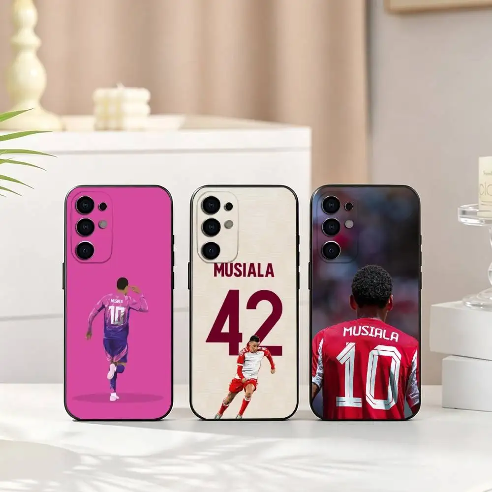 Football star Jamal Musiala gift  Phone Case Black Silicone Soft For Samsung S25,S24,S21,S22,S23,S30,Ultra,S20,Plus,Fe,Lite