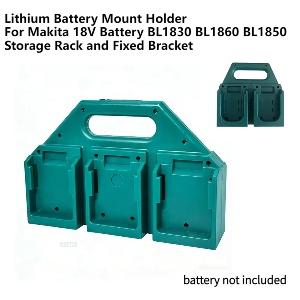 

4 or 6-Slot Power Tools Lithium Battery Mount Holder for Makita 18V Battery BL1830 BL1860 BL1850 Storage Rack and Fixed Bracket