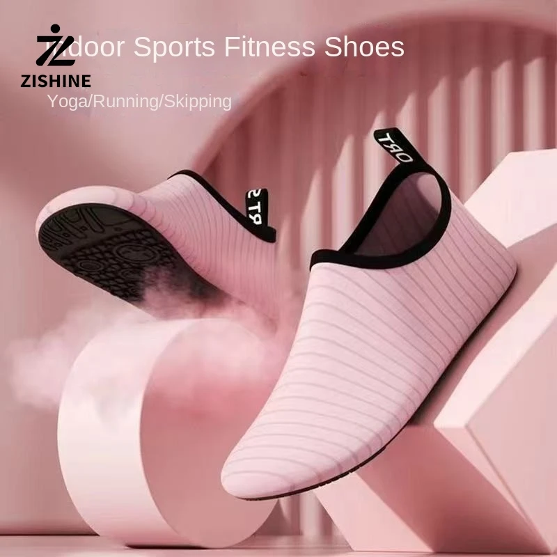 Women's Indoor Fitness Shoes, NonSlip Soft Sole Lightweight Gymnastics Shoes for Home, Yoga, Dance, All-Purpose Workout Sneakers