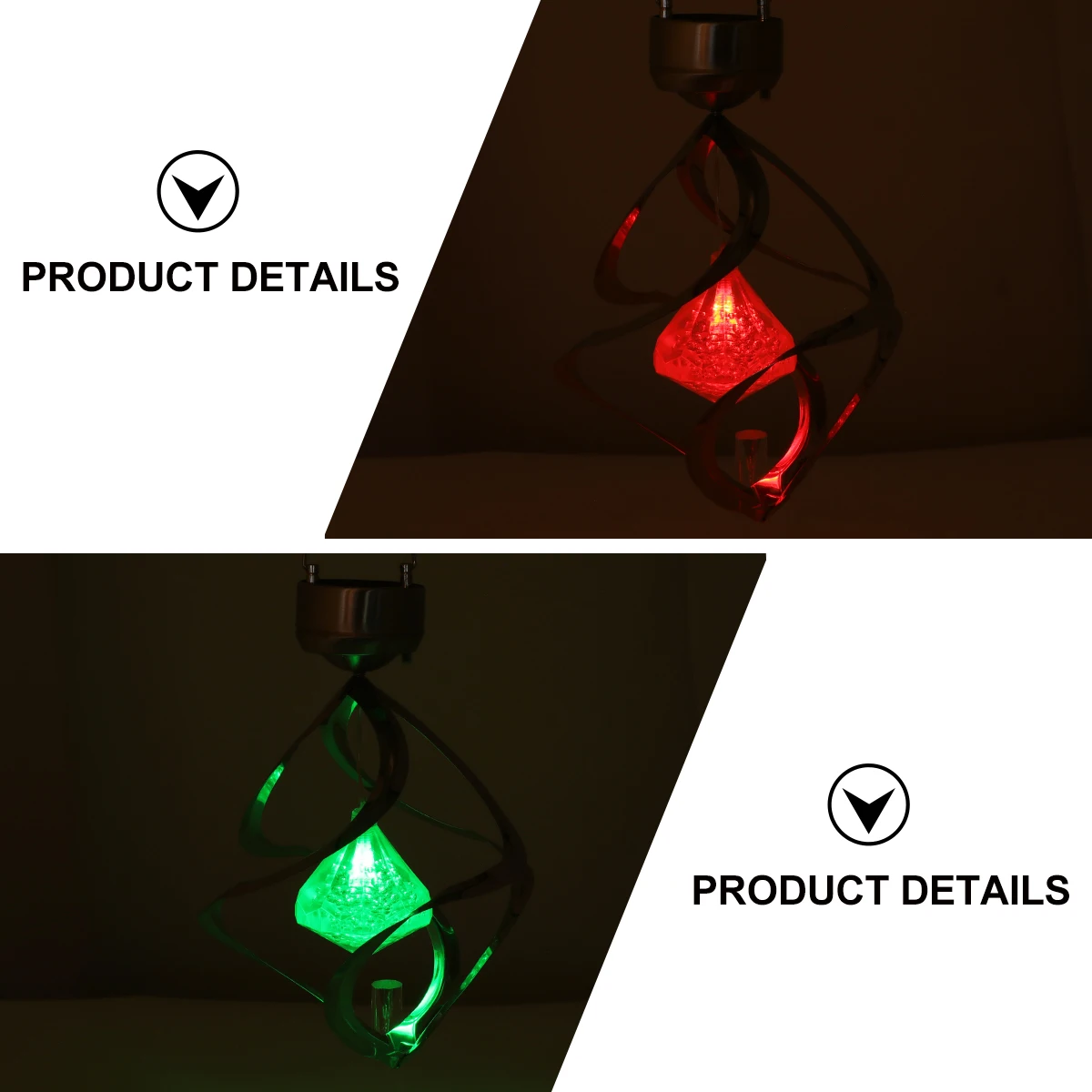 

Wind Turn Light Rotating Solar Chimes Waterproof Spiral LED Lamp Garden Decoration Outdoor Driveway Patio Lights