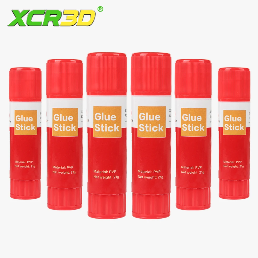 XCR 3/6pcs PVP Glue Stick Solid Adhesive PEI Platform Print Filament Easy Clean Non-Toxic Strong Special Glue 3D Printer parts