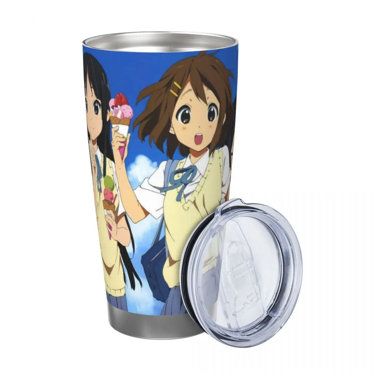 Japanese Anime K-On! 20oz Cup Large Capacity Car Mug Leak-proof Juice Coffee Cup Food Grade