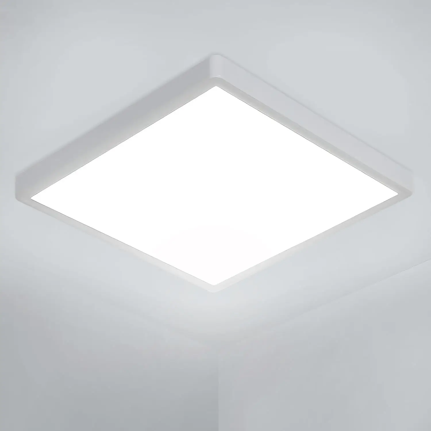 Plafoniera da incasso a LED, apparecchio di illuminazione quadrato ultra sottile da 36 W, lampada da soffitto 6500 K per soggiorno, camera da letto, corridoio