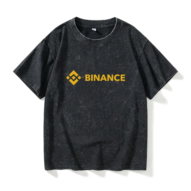 

Футболка Binance Cryptocy Virtual Coin an Zhanheng Men с круглым вырезом и коротким рукавом, свободного кроя, летняя, хлопковая