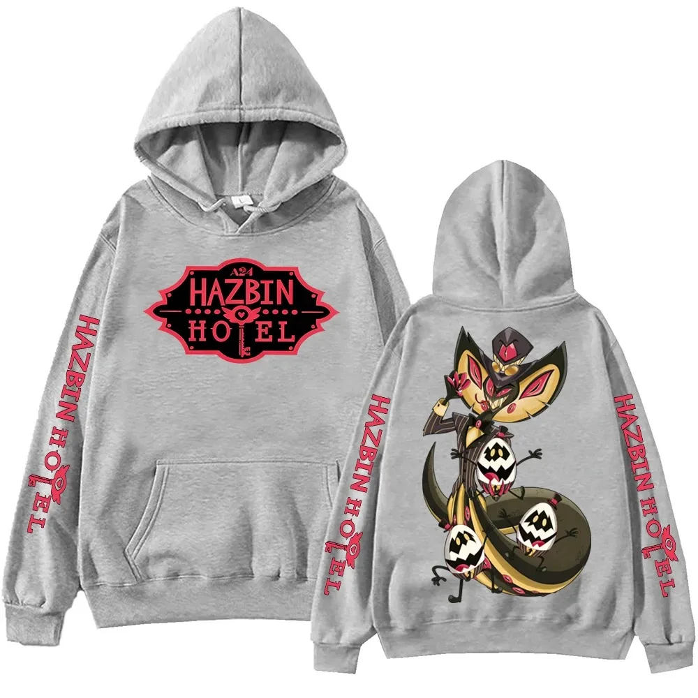 Hazbin Hotel Sir Pentious Sudadera con capucha hombre mujer Harajuku manga larga de gama alta producto novedoso de lujo sudaderas con capucha suaves Unisex de gran tamaño