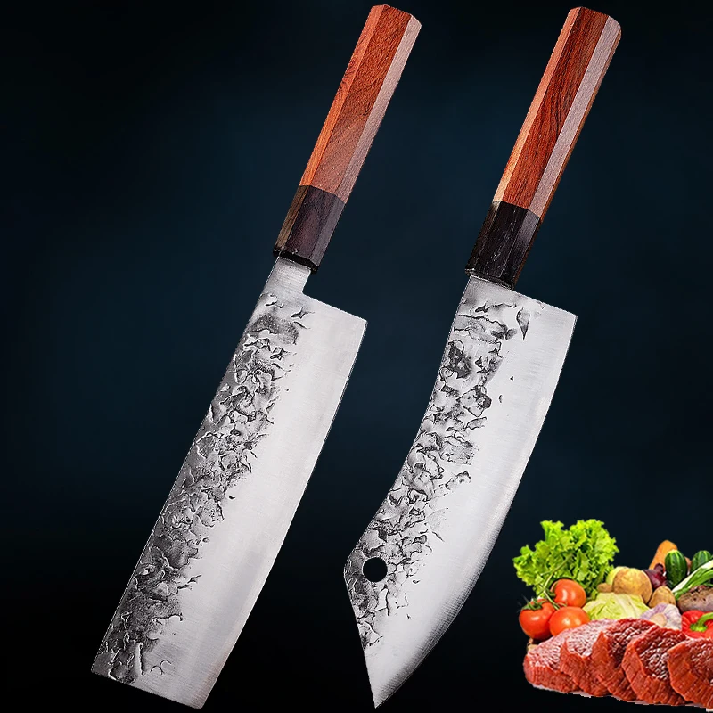 Professional Japanese Chef Knife Set Hand Forged Steel Fish Fruit Knives Butcher Meat Slicing Cleaver Kitchen Knife