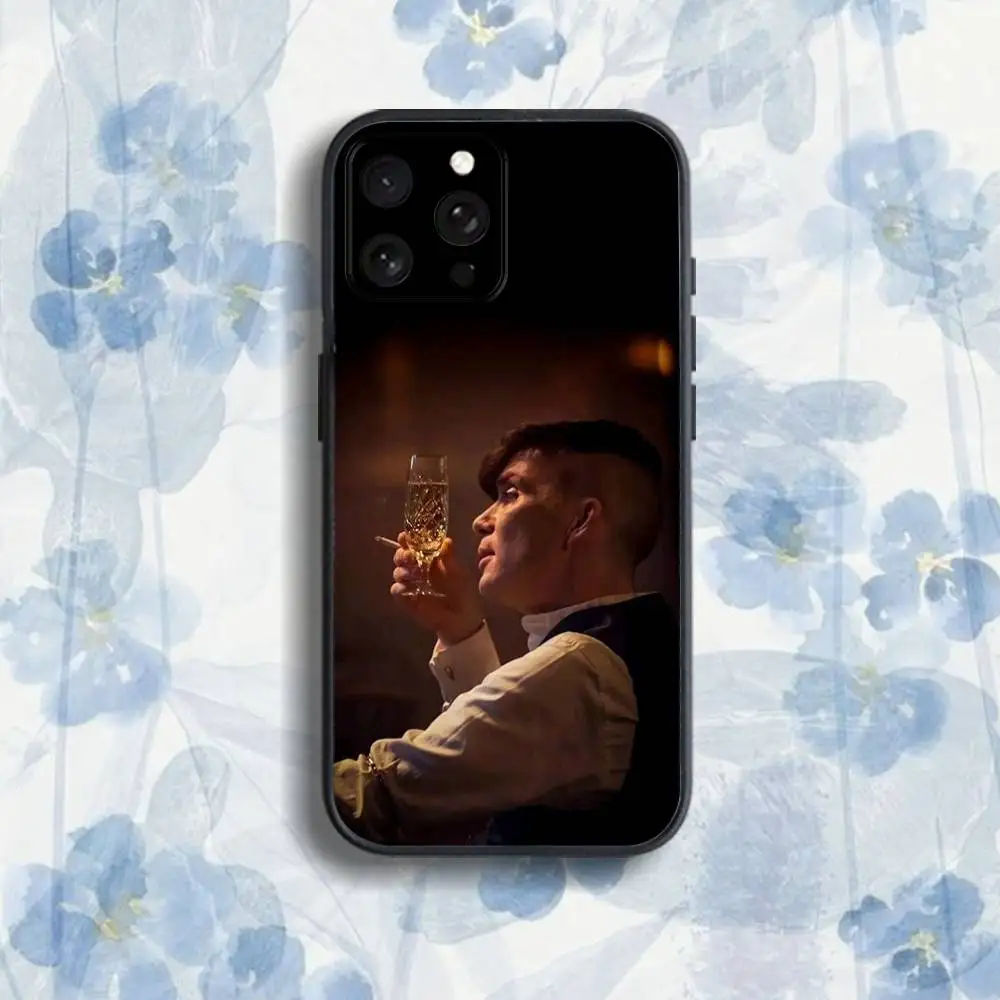 Movie P-Peaky-S B-Blinders Phone Case For iPhone 17,16,15,14,13,12,Pro,Max,Plus,E,SE4,Air,Mini Black Soft Box