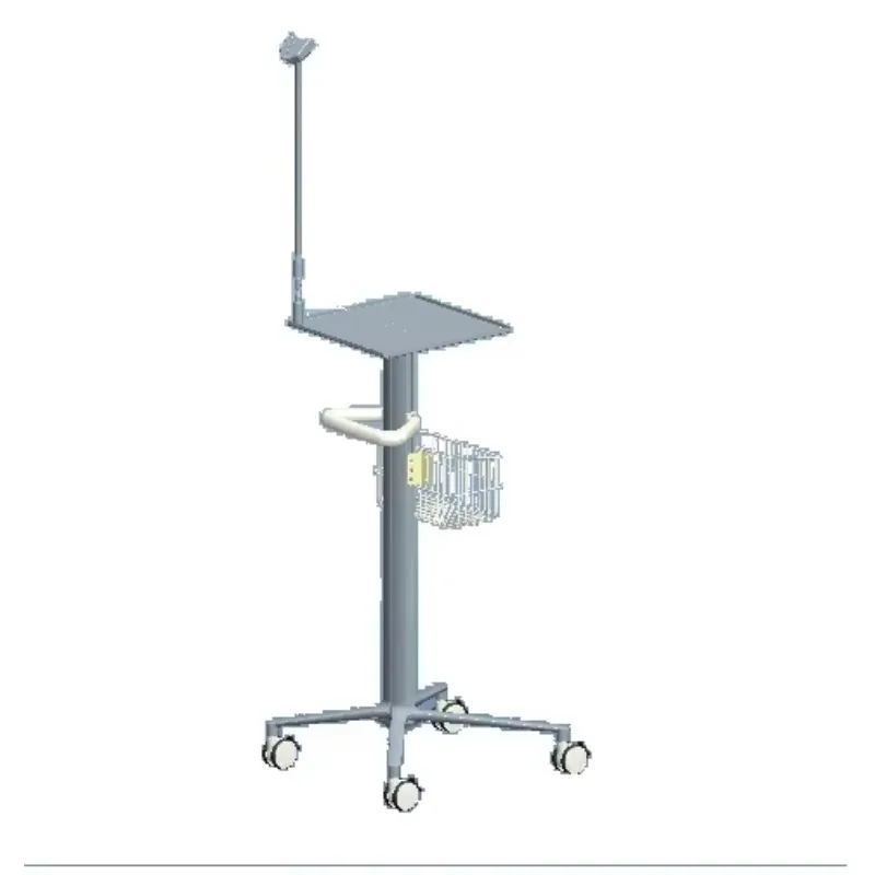 Aluminum Alloy Multifunctional Rolling Instrument Trolley Cart, Mobile Equipment Stand with Swivel Casters