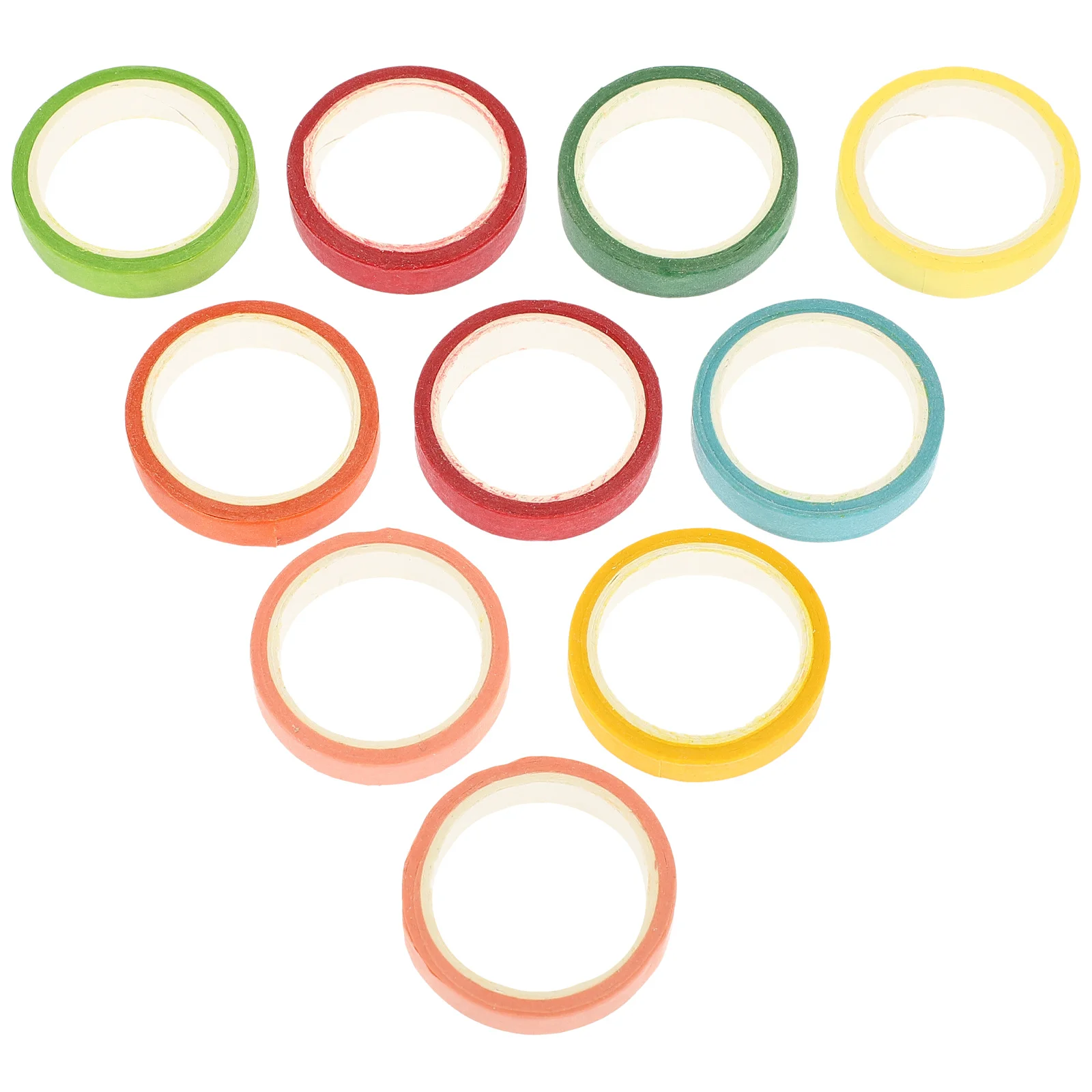 

10 Rolls Rainbow Washi Tape Candy Color Sticky Paper for DIY Scrapbooking Decoration Masking Adhesive Tape Rainbow Sticky Paper