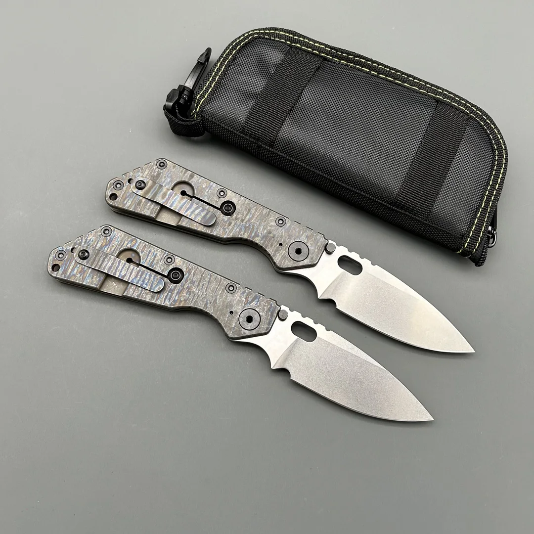 Strid SMF Titanium alloy folding knife 9CR18MOV steel outdoor Camping Hunting survival Tactical gear Combat Defense Pocket knife