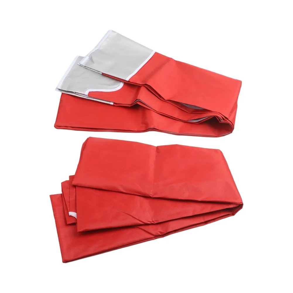 Waterproof Silver Coated 210D Red Swing Cover Kit With Canopy And Seat For Three Person Outdoor Garden Porch Swing Replacement