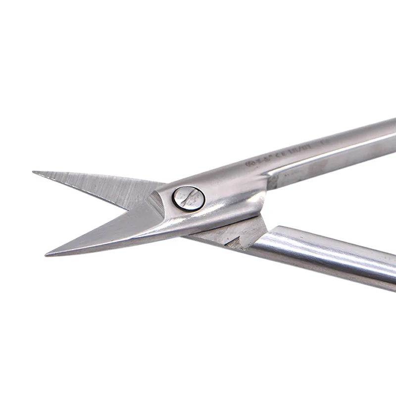 Medical Surgical Dental Crown Scissors Stainless Steel Tissue Tool Straight Curved Head 12.5CM