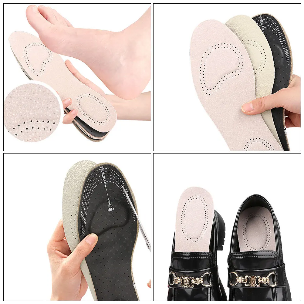 

Shoe Insoles Thickened Latex Full Length Shock Absorption For Sports Dress Shoes Soft Sweat-Absorbent Anti-Slip Foot Care