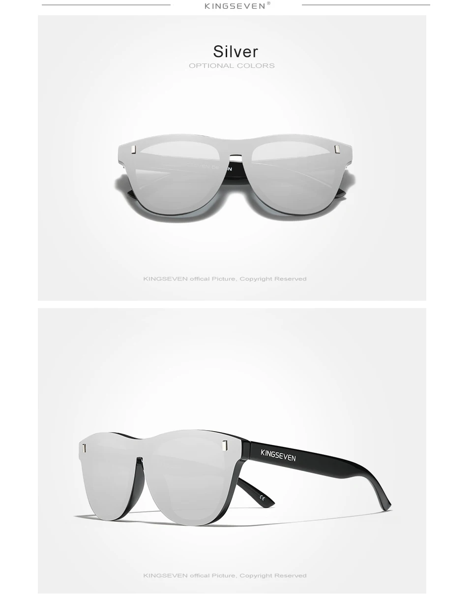 KINGSEVEN Neue Marken-Design Herren-Sonnenbrille Polarisierte Sonnenbrille Damen Integrierte Linse Modische Brillen Oculos De Sol – Detail 11