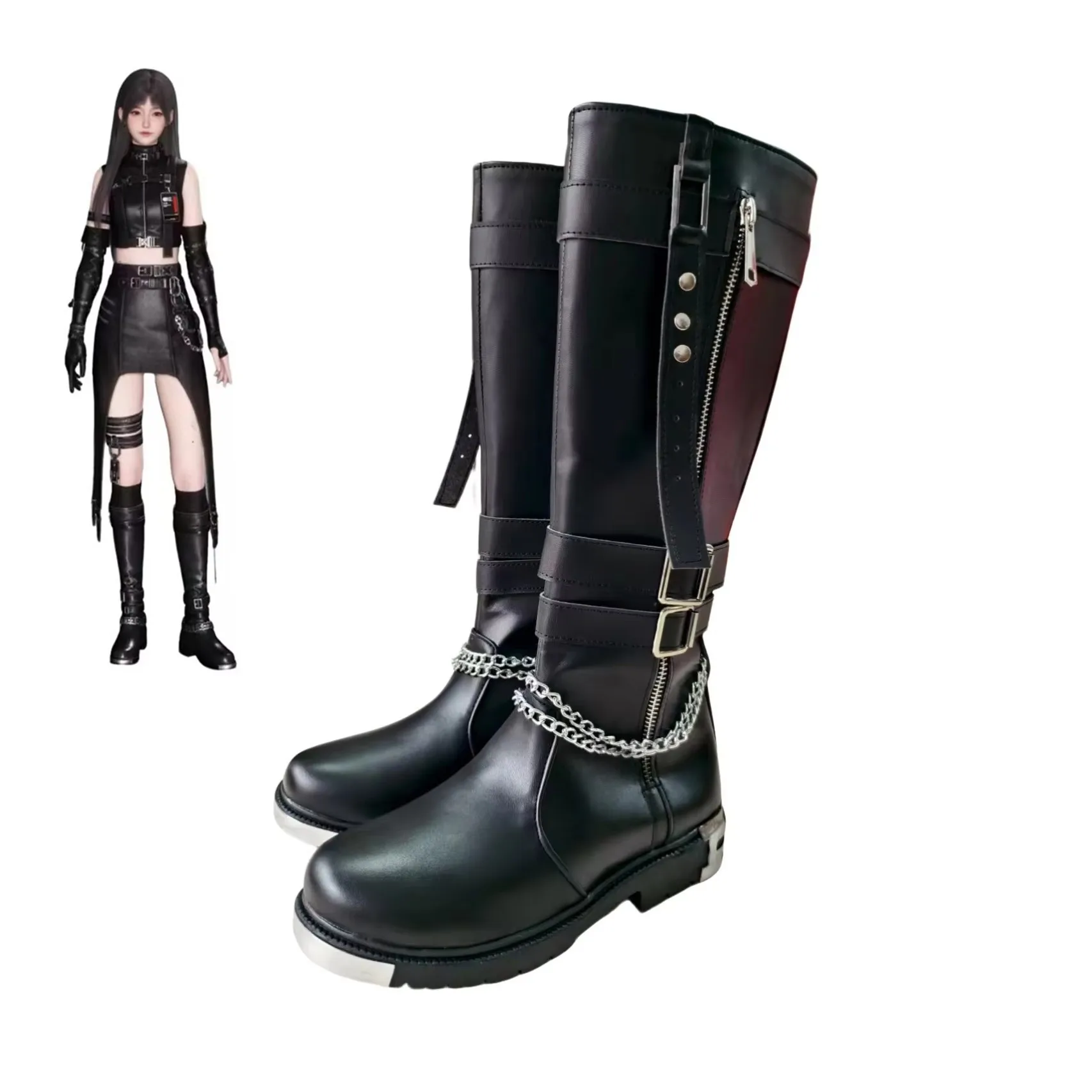 Game Love and Deepspace Hunter Misty Nightfall Cosplay Boots Shoes Halloween Accessory Boots