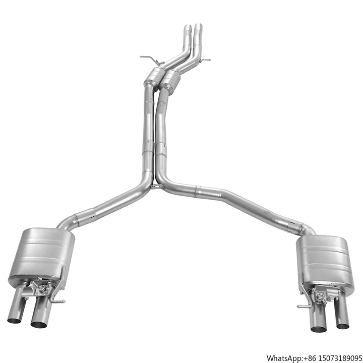 

For S6 4.0T 2013 Stainless Steel Exhaust System Tail Valve to Improve Performance Cat Back Exhaust Pipe