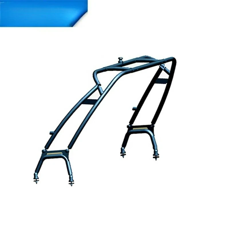 Reborn Launch X Wakeboard Tower Glossy Black Fast Install and Fold Down Aluminum Wakeboard Boat Tower