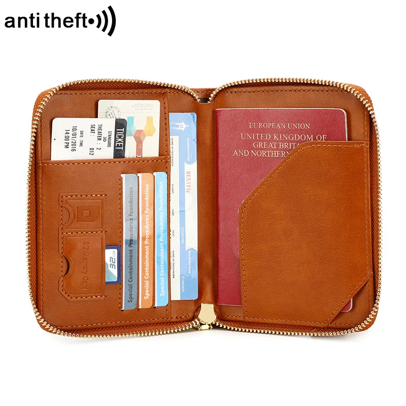 RFID Blocking Passport Holder, Short Document Bag, Multifunctional, Creative, Aircraft, Travel Wallet, Fashion Zipper Wallet