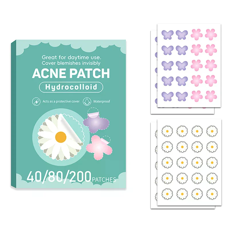 40/80/200 pezzi Fiore Viso Cura della pelle Acne Brufolo Patch Guarigione professionale invisibile