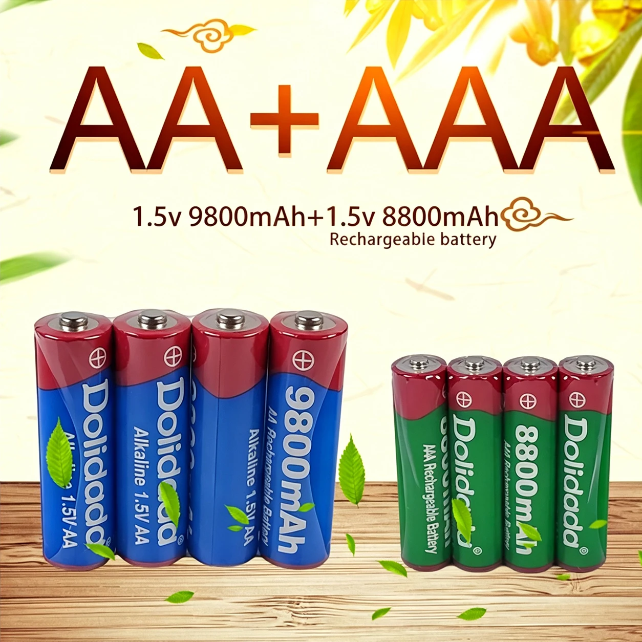 Akumulatorowe baterie 1,5 V, typu AA/AAA, baterie alkaliczne, pojemność 9800 mAh, 8800 mAh, wysoka jakość, do mikrofonów, zabawek, aparatów fotograficznych, lamp LED, długotrwałe baterie.