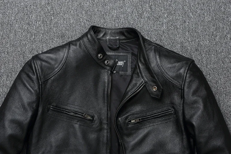 2022 New Special Offer Leather Jacket Men  Motorcycle Leather Jacket Male Stand Collar Casual  Slim Coat S-7XL Chaquetas Sq17