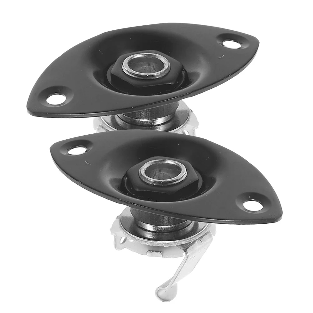 

1Set Sturdy Electric Guitar Jack Plate Replacement Part Professional Crafting Suitable for Bass Guitar Input Output Socket