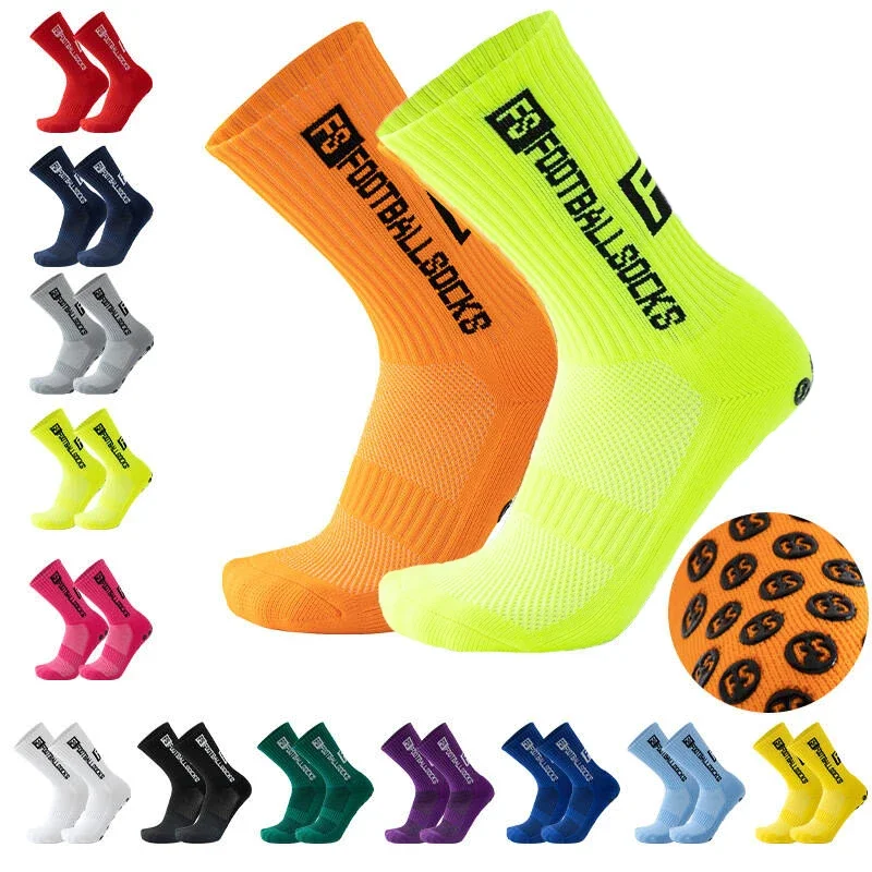 

New Style FS Football Socks Round Silicone Suction Cup Grip Anti Slip Soccer Socks Sports Men Women Baseball Rugby Socks