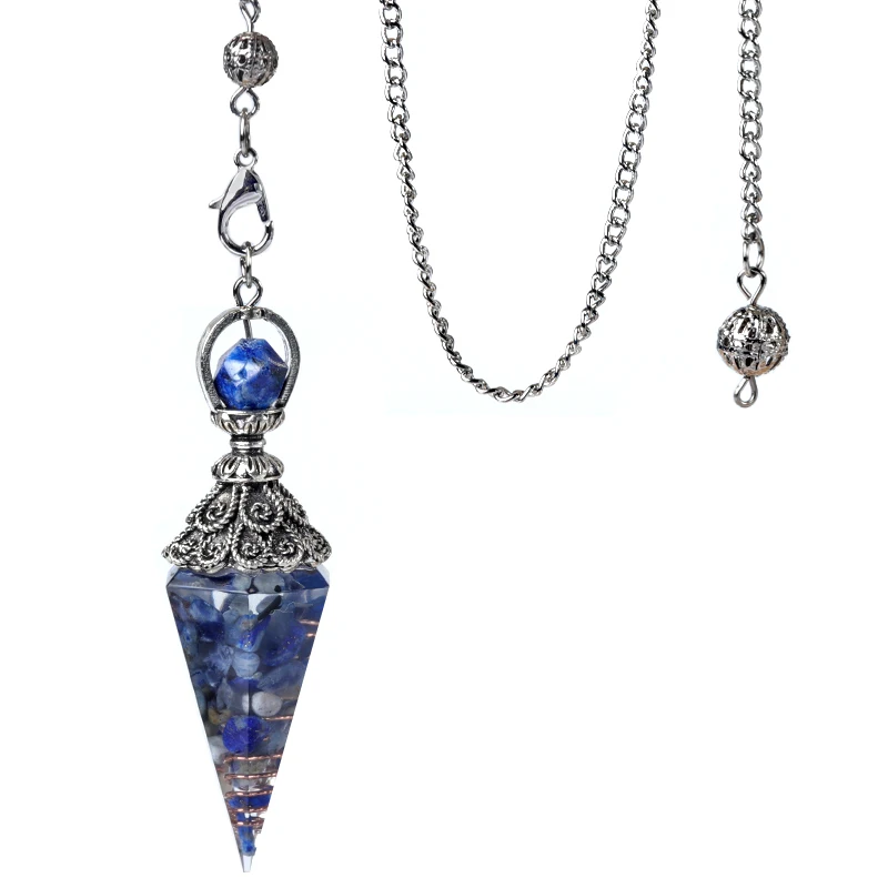 Natürliche Stein Geist Pendel Anhänger Gitter Kette Energie Glück Geheimnisvolle Reiki Harz Für Schmuck Machen Zubehör Halsketten