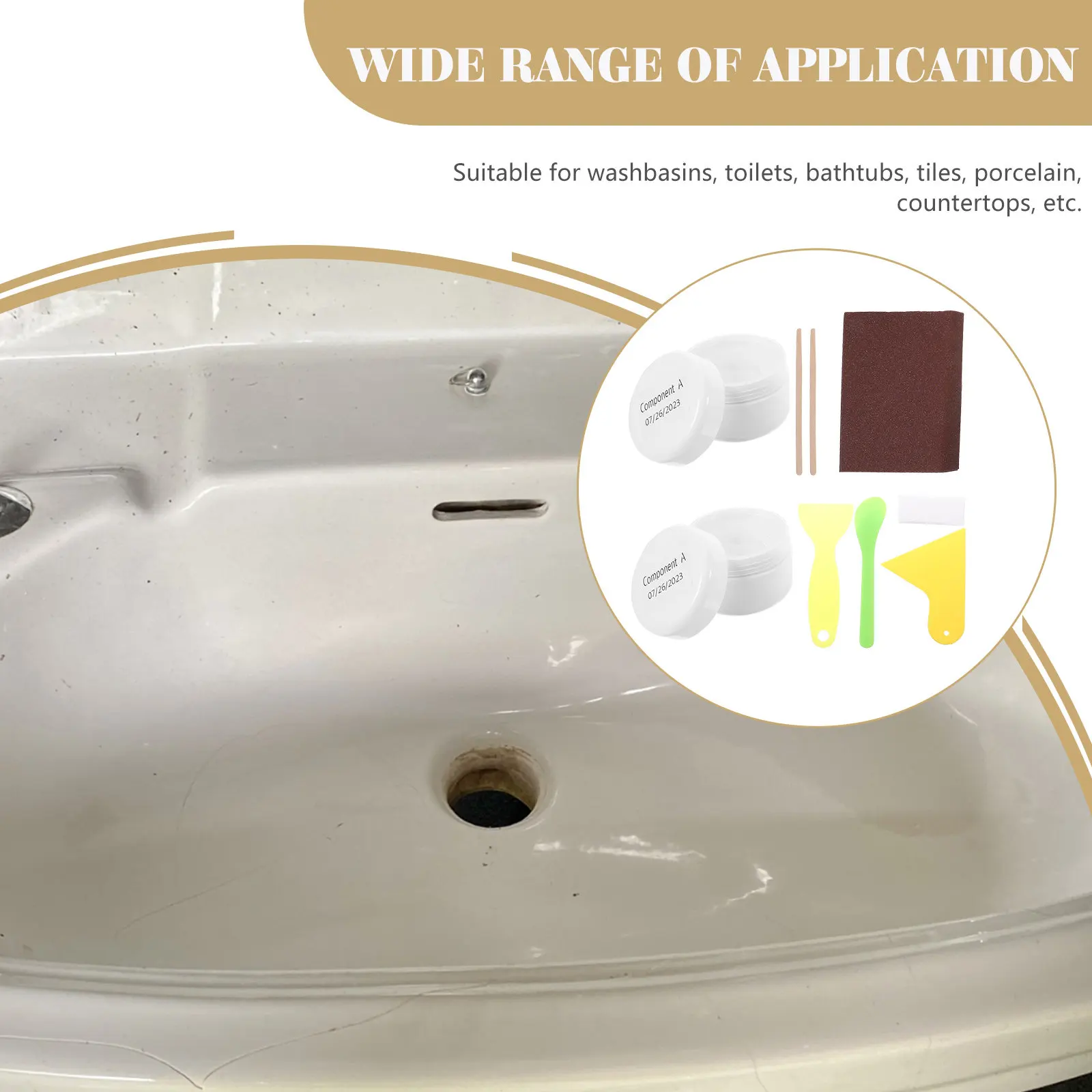 1 set Porcelain Repair Kit Tile Paint Ceramic Bathtub Halloween Christmas New Year Sink Repair Kit Countertop Repair Kit
