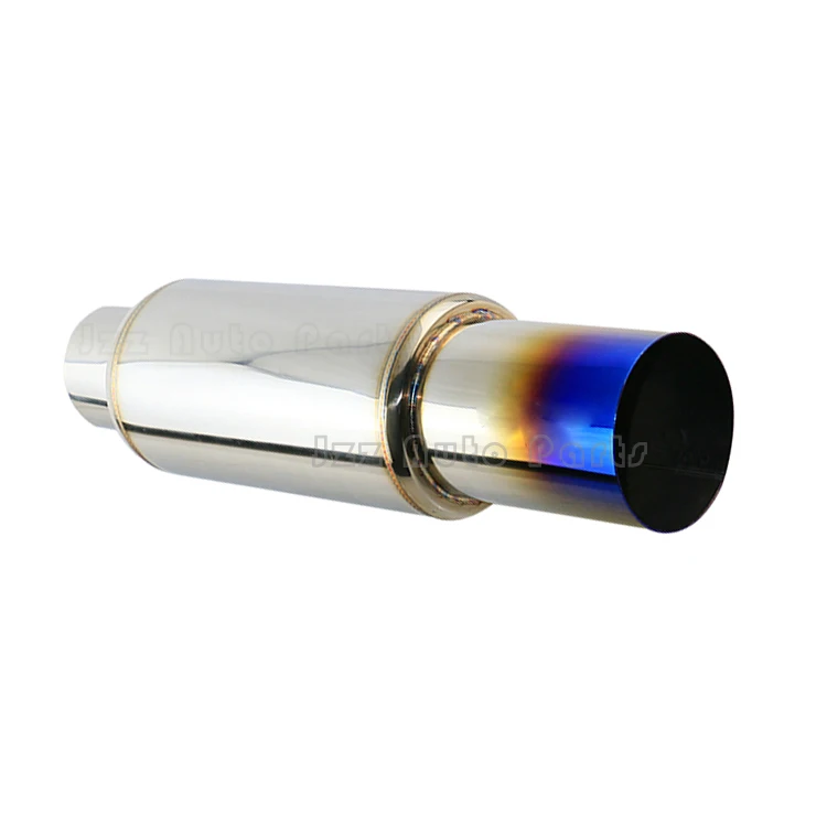 Decorative Muffler Exhaust Pipe High Performance Silencer 76mm to 89mm Stainless Steel Universal Exhaust Racing Muffler for Car