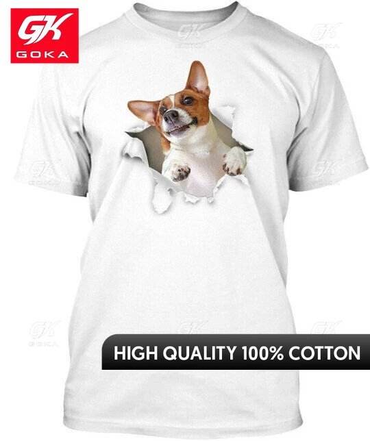Camisetas con gráficos Jack Russell Terrier- Dt, ropa para hombre, nuevas camisetas y camisetas de algodón para mujer