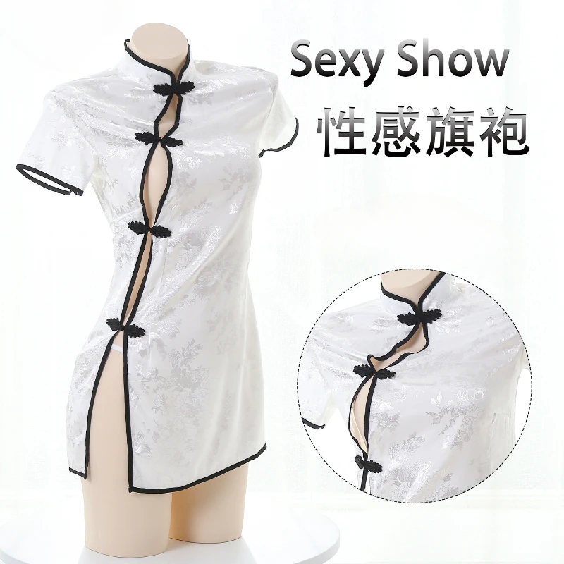

Sexy Cheongsam Dress Porno Lingerie Chinese Improve Qipao Skirt Tempting Uniform Pajamas Vintage Traditional Underwear Seducing
