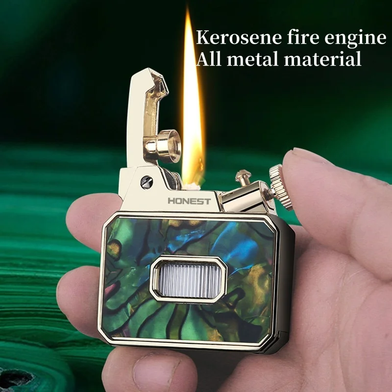 

Nostalgic Retro Personalized High-end Lighter Metal Material Mini Portable Windproof Cigarette Lighter Exquisite power lighter