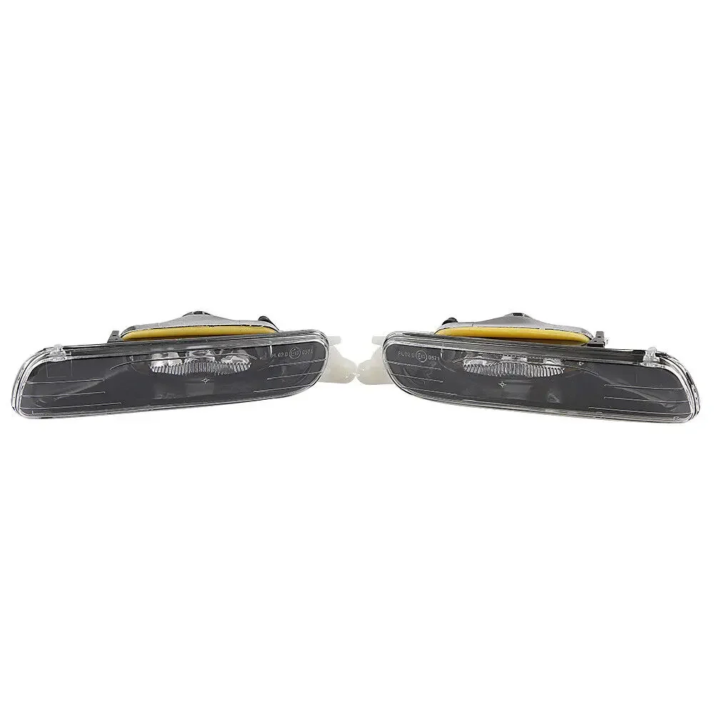 1 Pair Left Right Side Fog Light Driving Lamps Cover For-BMW 3 Series E46 4 Door 1999 2000 2001 LED Car Day Light No Bulbs