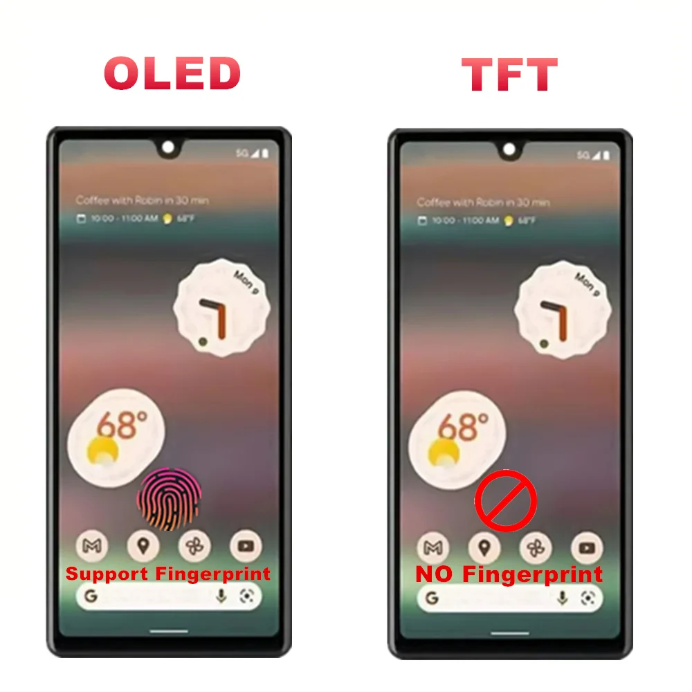 OLED Screen for Google Pixel 6A Touch Digitizer Replacement